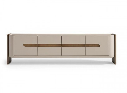 Sideboard RTV Lowboard TV Stand Beige Wood Living Room Cabinet Modern